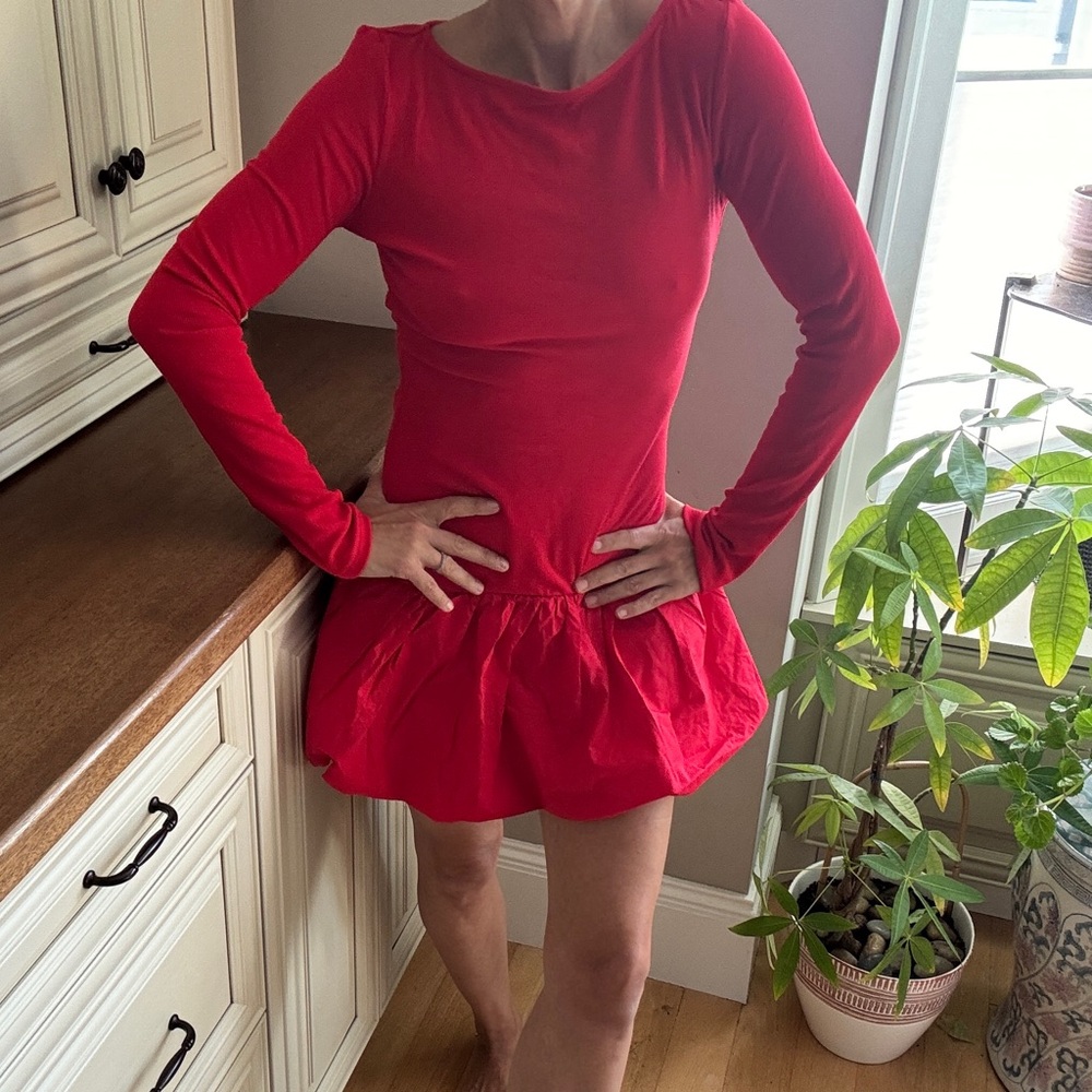 Lulus Elegant Red Long-Sleeve Dress